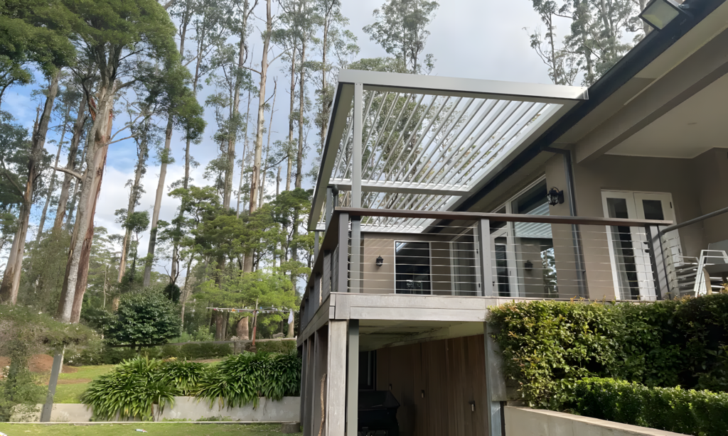 Modern house with outdoor deck