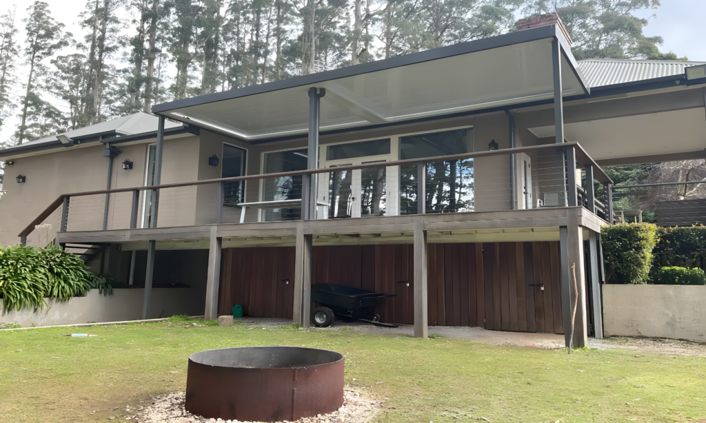Modern house with outdoor deck